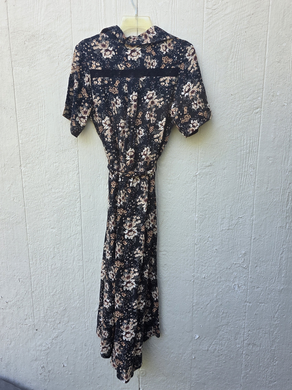 Aura The Label Midi Dress Floral Small New Cottagecore Farmgirl Crochet - Picture 12 of 14
